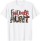 Football Aunt Leopard Red Auntie Family Football Player T-Shirt - T-Shirt | White