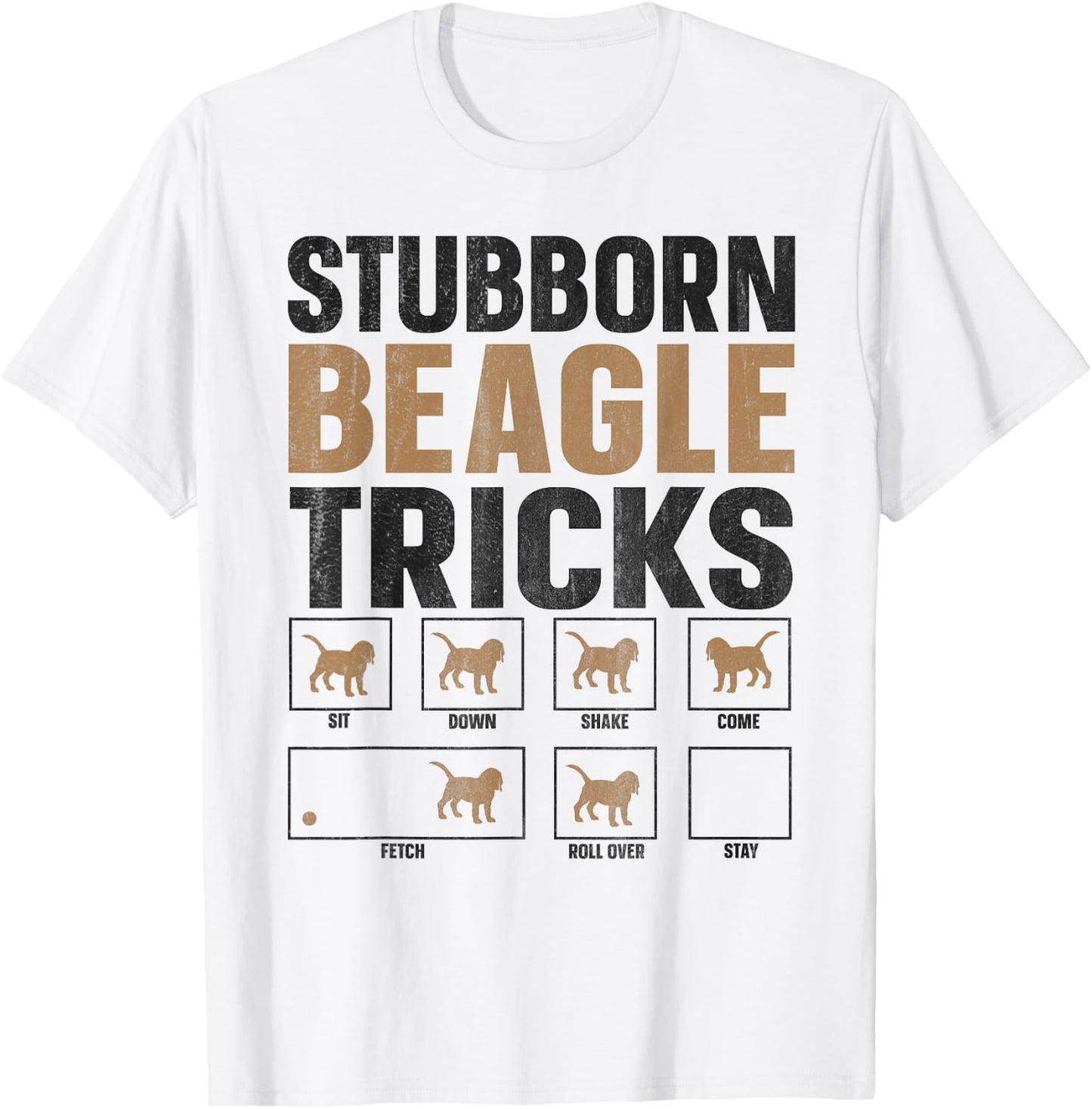 Funny Dog Stubborn Tricks Beagle Owner Women Kids T-Shirt - T-Shirt | White