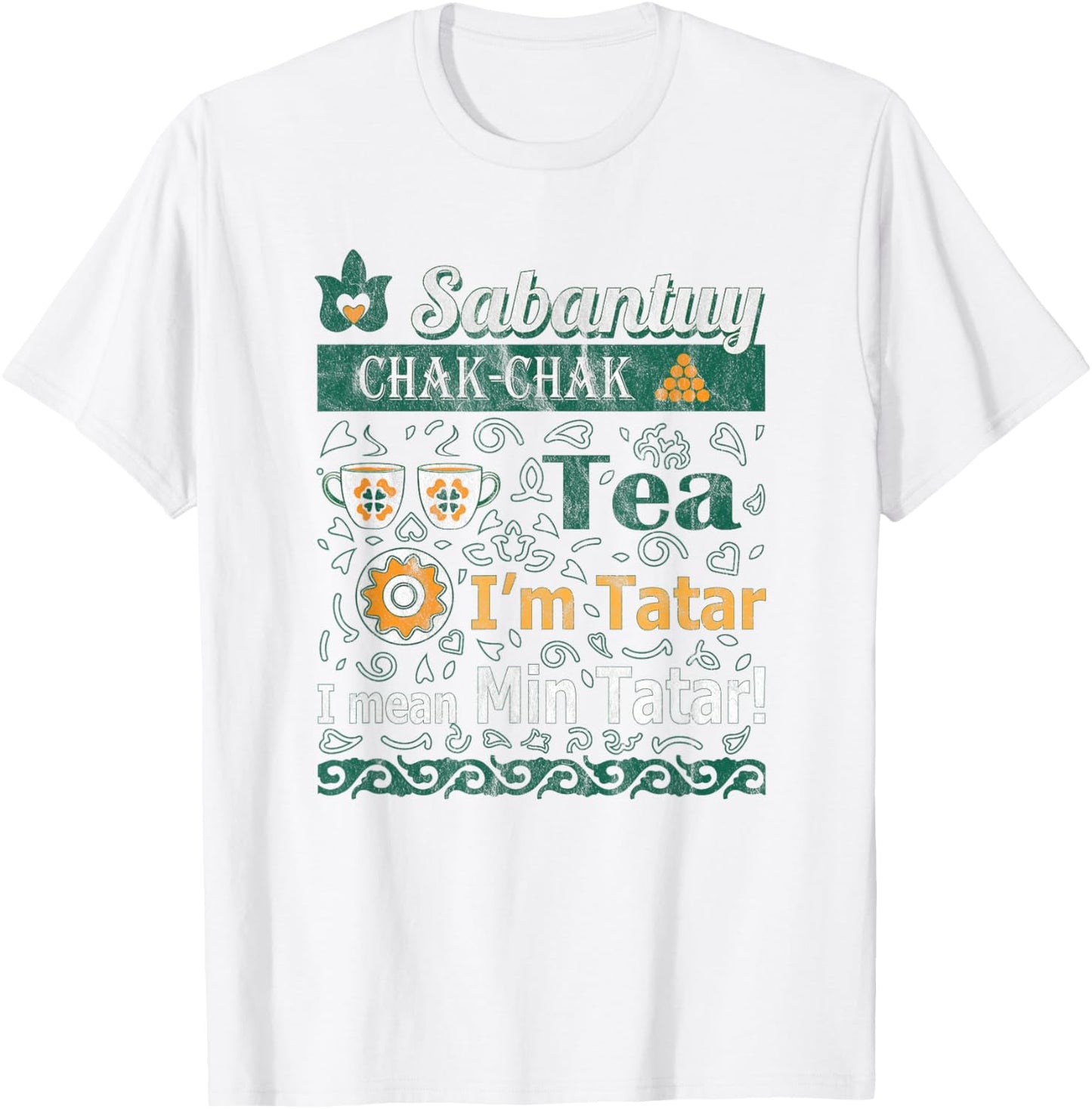 Sabantuy Min TATAR T-Shirt - T-Shirt | White