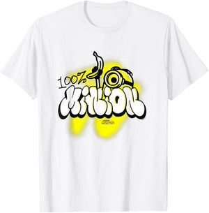 Minions 100% Minion Urban Style Banana Mural Vintage T-Shirt - T-Shirt | White