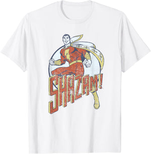 Shazam! Retro Captain T-Shirt - T-Shirt | White