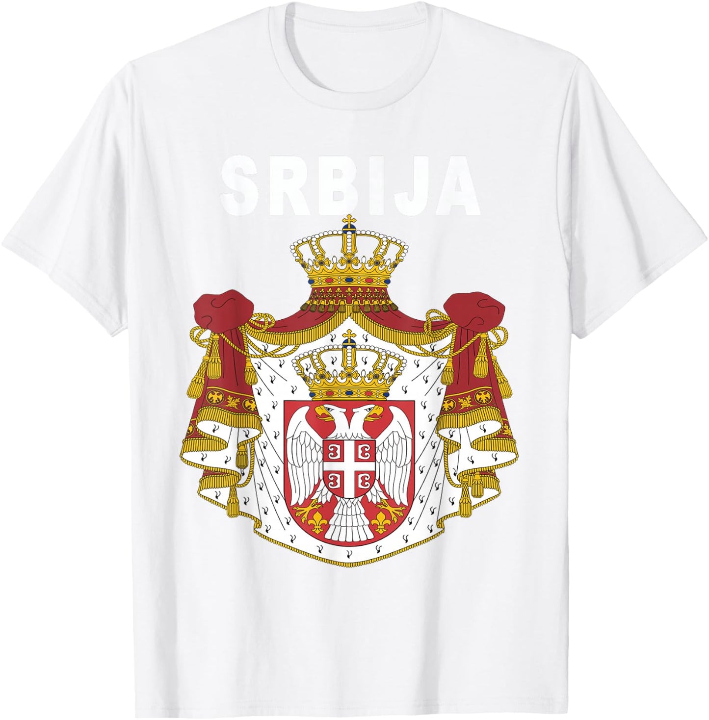 Serbian Srbija National Emblem T-Shirt - T-Shirt | White