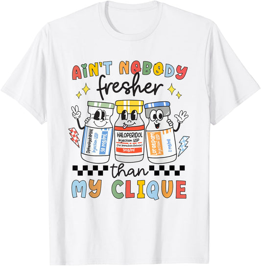 B52 Nurse Benadryl Haldol Ativan Pharmacology Nurse Student T-Shirt - T-Shirt | White