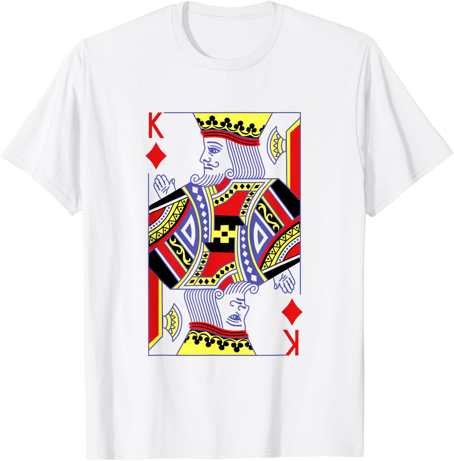 King Of Diamonds Royal Flush Costume Halloween Poker Casino T-Shirt - T-Shirt | White