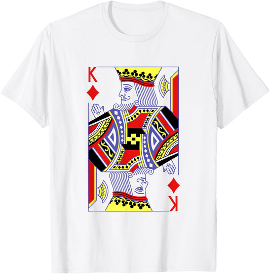 King Of Diamonds Royal Flush Costume Halloween Poker Casino T-Shirt - T-Shirt | White