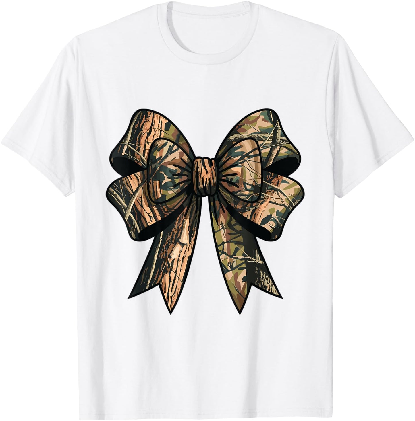 Camo Coquette Bow Duck Hunting Hunt Mom Camouflage Women T-Shirt - T-Shirt | White