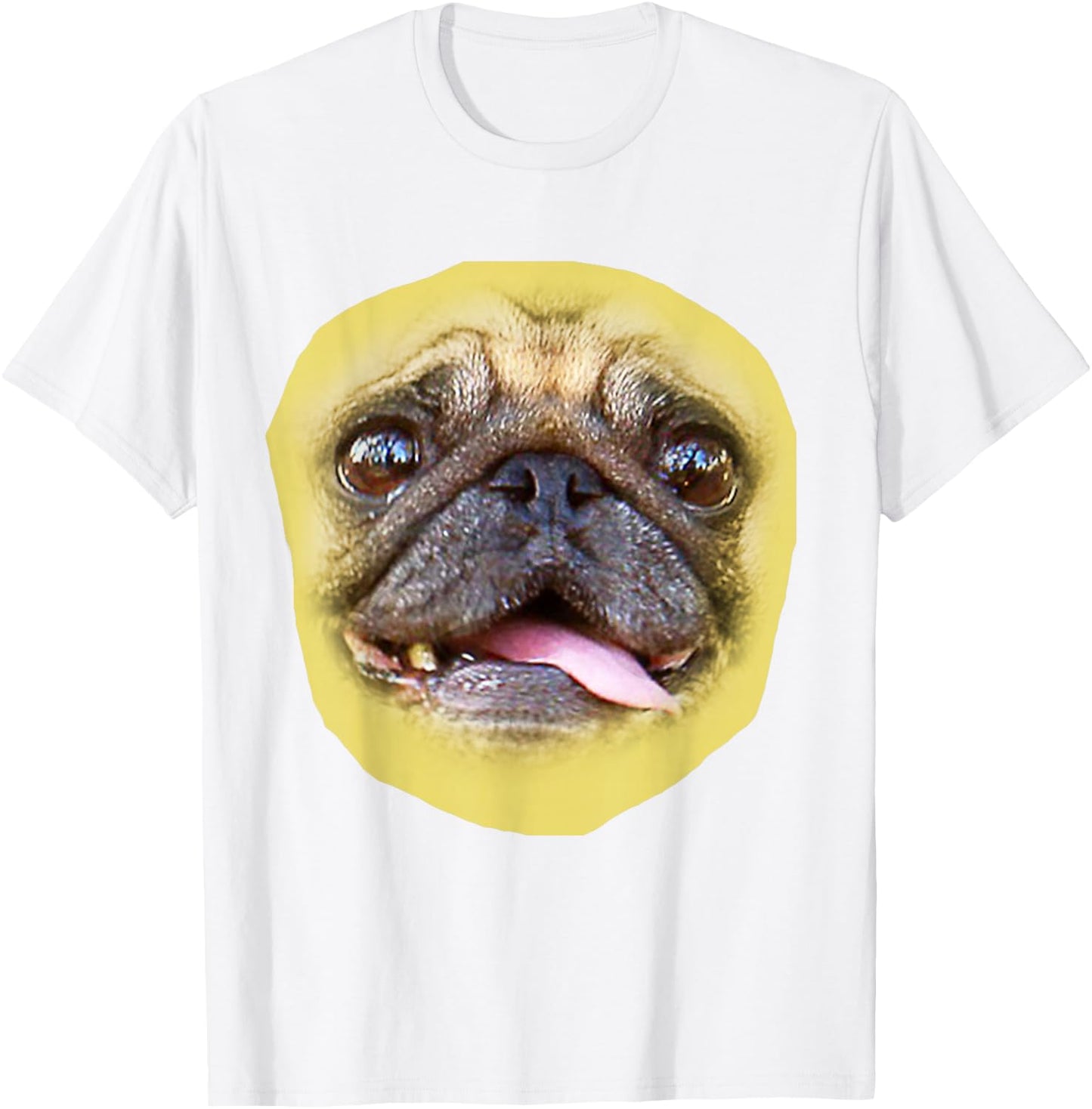Pug Face, Dog Pugs Costume T-Shirt - T-Shirt | White