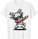 Christmas Reindeer Boys Dabbing Reindeer Santa Xmas Funny T-Shirt - T-Shirt | White
