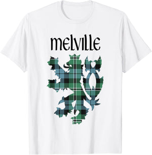Clan Melville Tartan Scottish Family Name Scotland Pride T-Shirt - T-Shirt | White