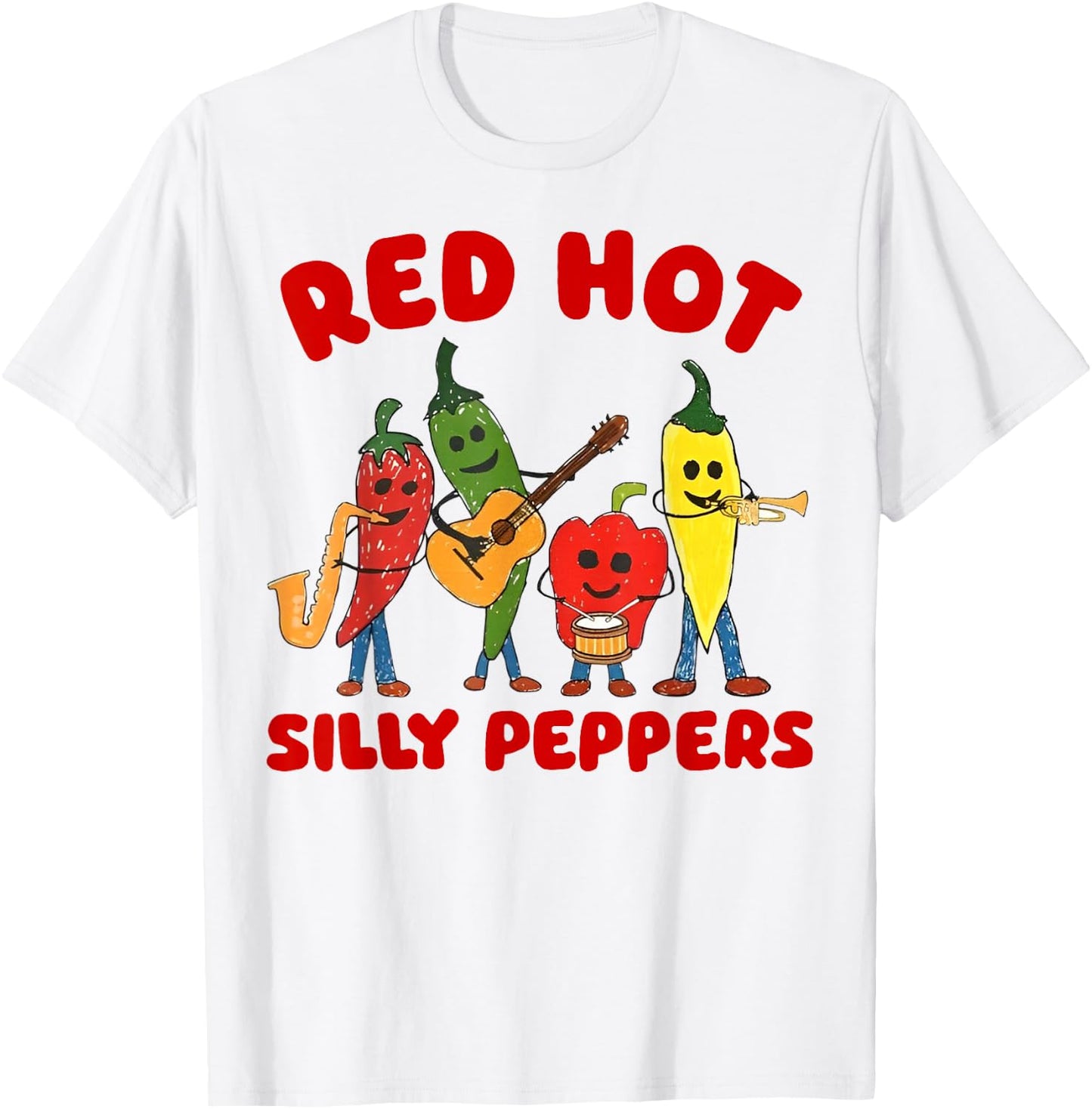 Red Hot Silly Peppers T-Shirt - T-Shirt | White