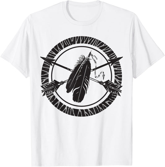 Native American Indian T Shirts. Cross Arrows , Women T-Shirt - T-Shirt | White