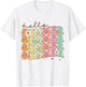 Retro Groovy Summer Women Men Kids Hello Summer Vacation T-Shirt - T-Shirt | White