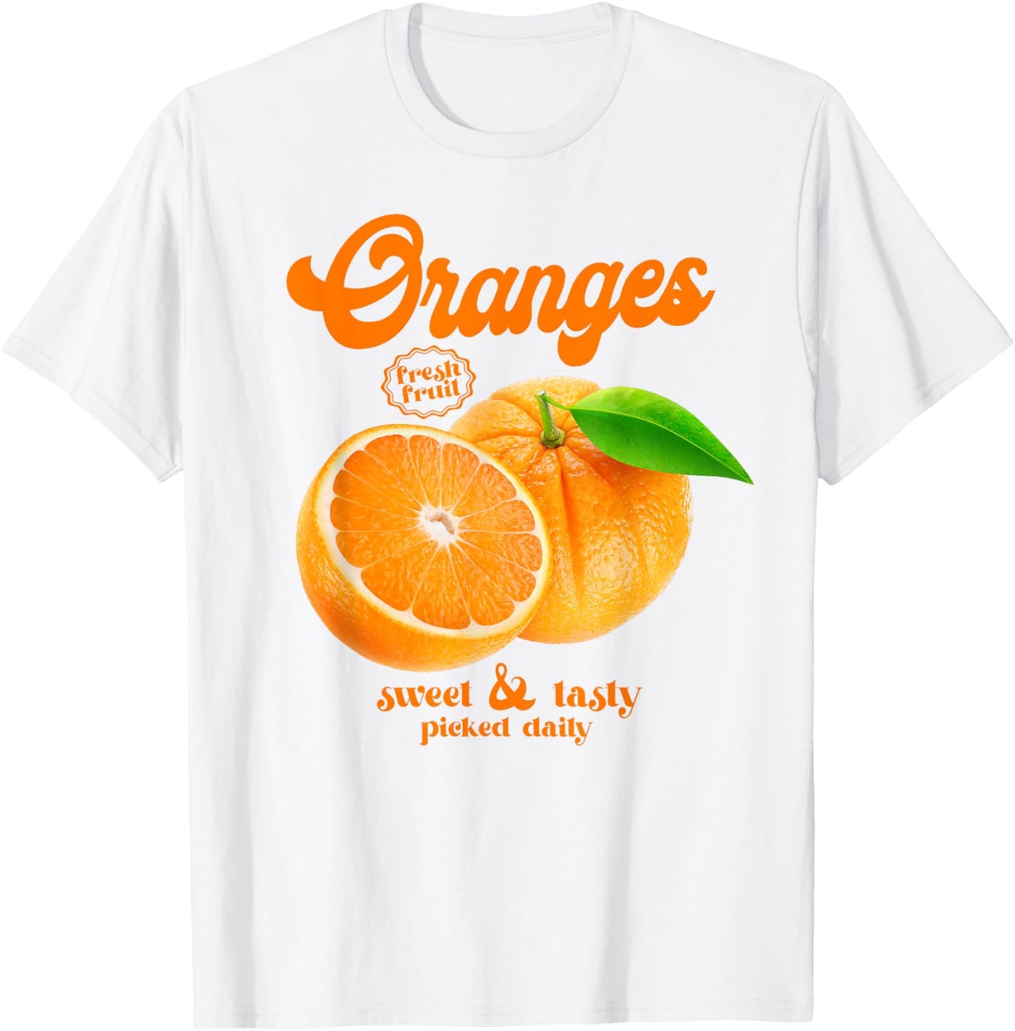 Oranges Fresh Fruit Sweet & Tasty Vintage Style Oranges T-Shirt - T-Shirt | White