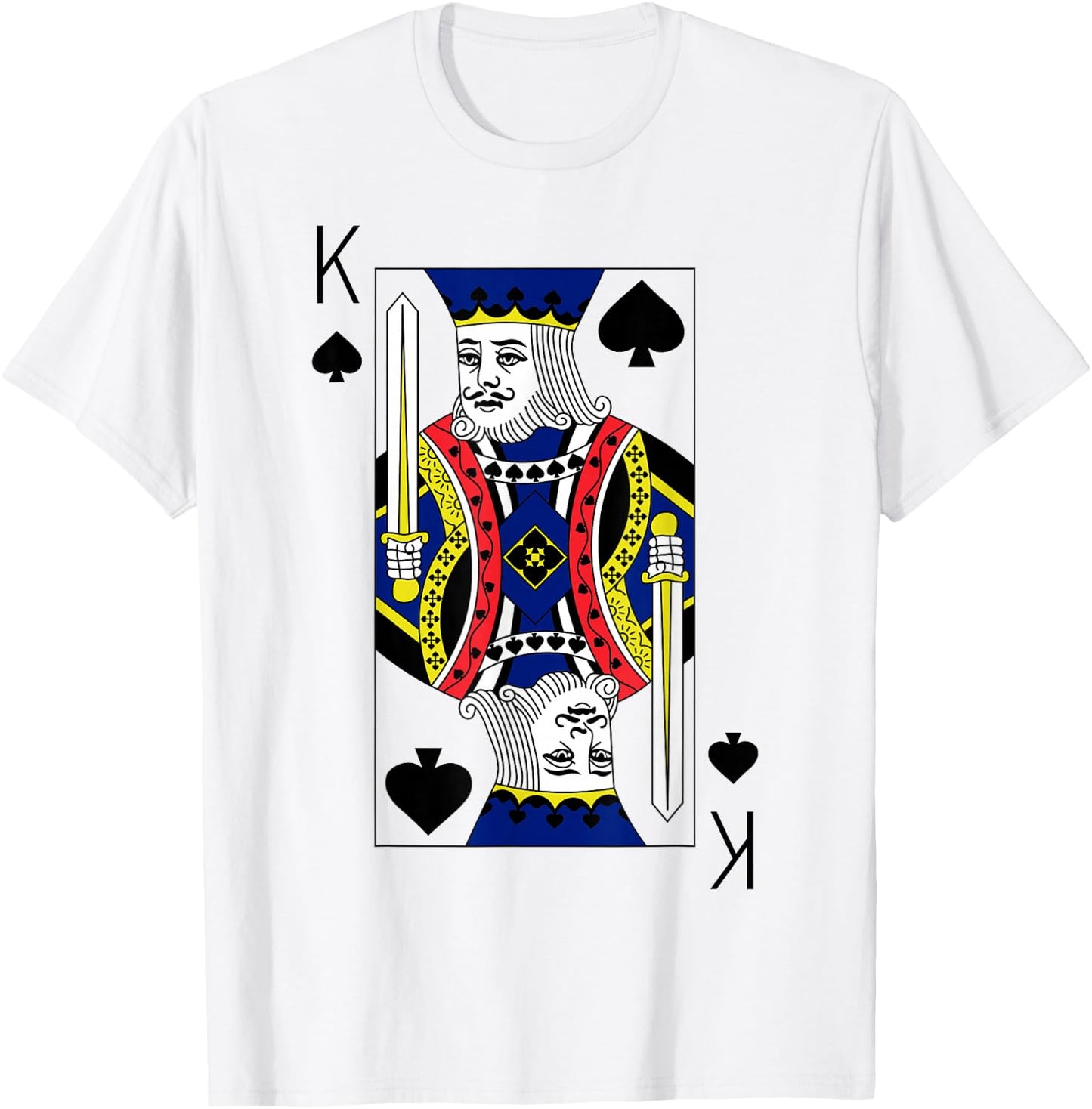 King Spades Playing Cards Halloween Party Costume Vintage T-Shirt - T-Shirt | White