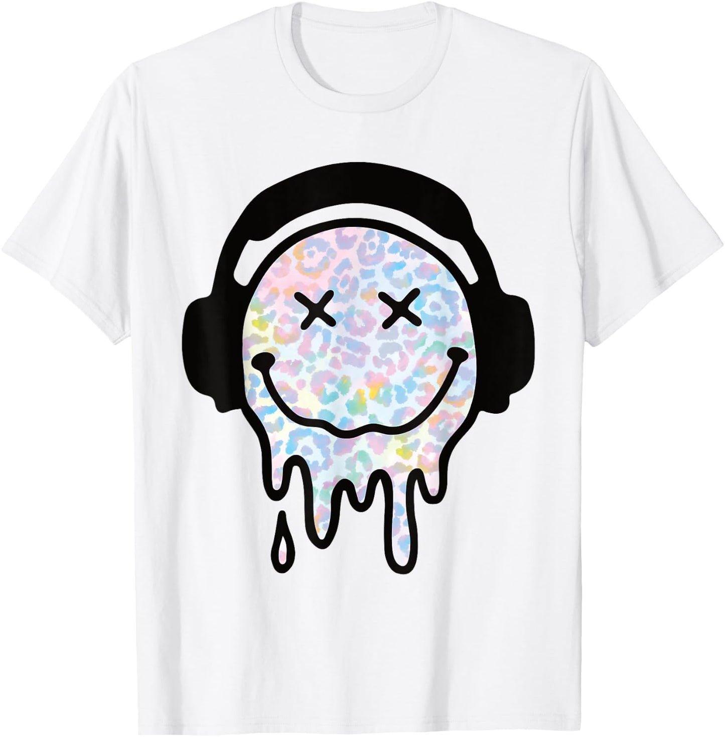 Melting Yellow Smile Funny Smiling Melted Dripping Face Cute T-Shirt - T-Shirt | White