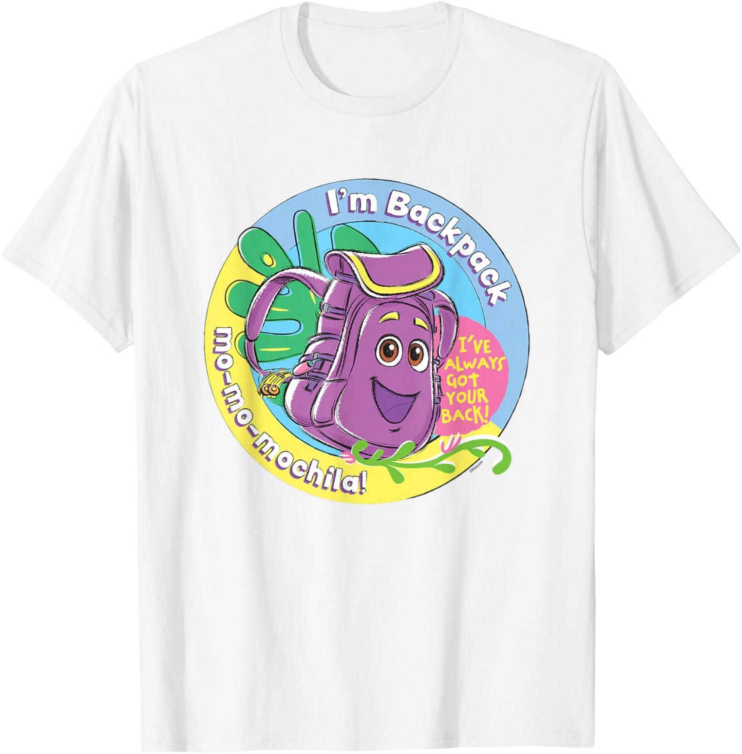 Dora the Explorer I'm Backpack Mo-Mo-Mochila! Chest Logo T-Shirt - T-Shirt | White
