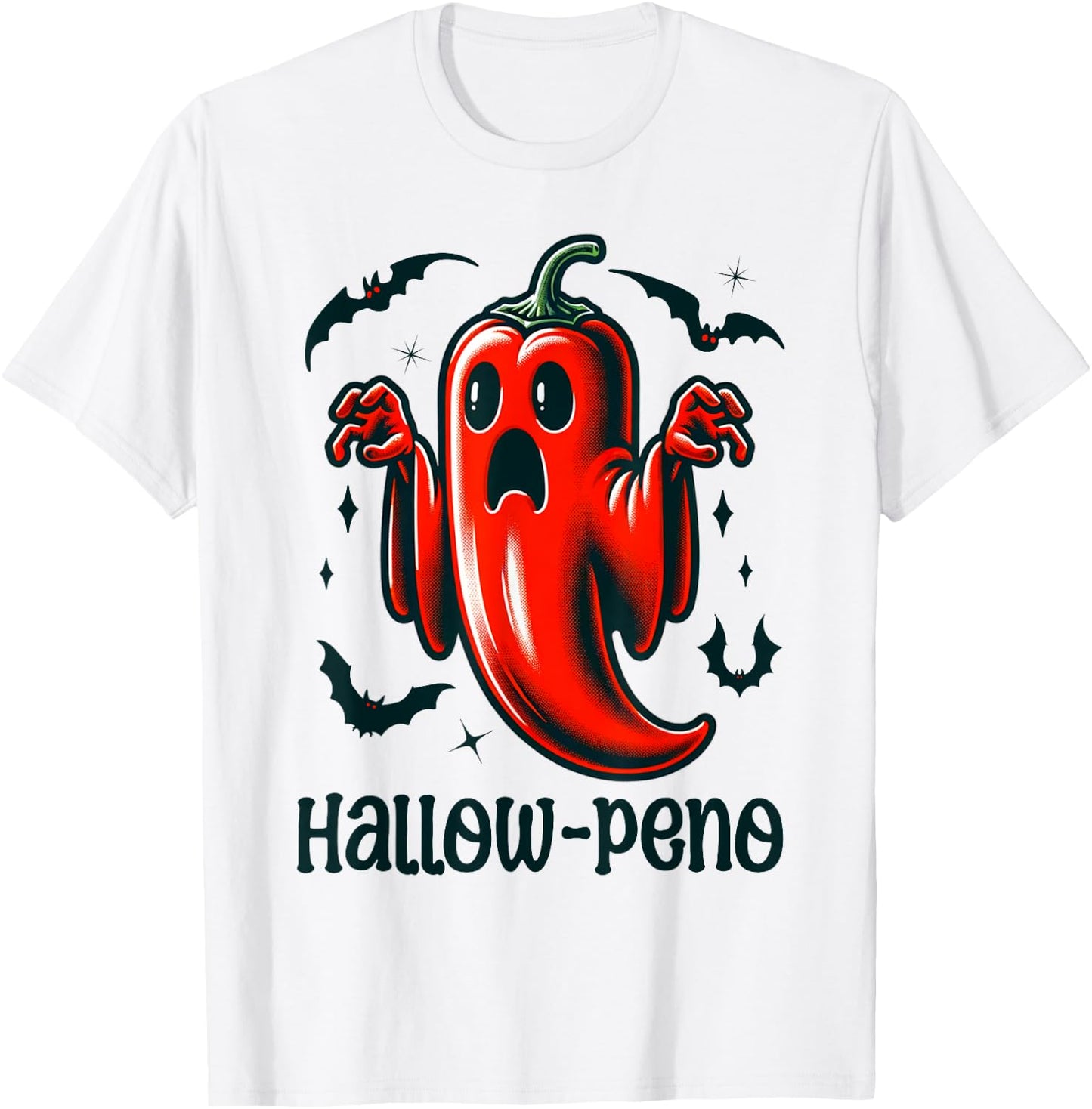 Funny Jalapeno "Hallow-peno" Halloween Costume T-Shirt - T-Shirt | White