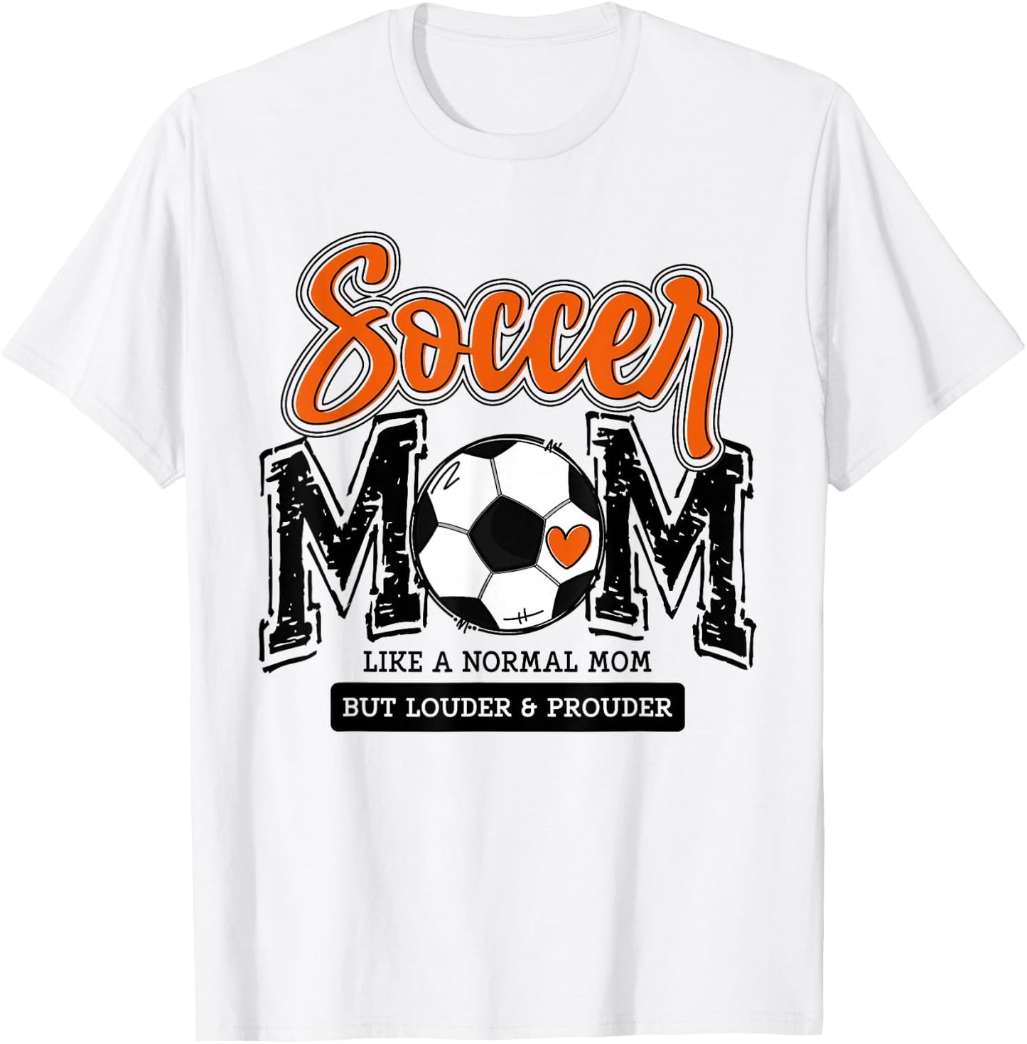 Soccer Mom Orange Soccer Player Calls Me Mama Soccer Team T-Shirt - T-Shirt | White