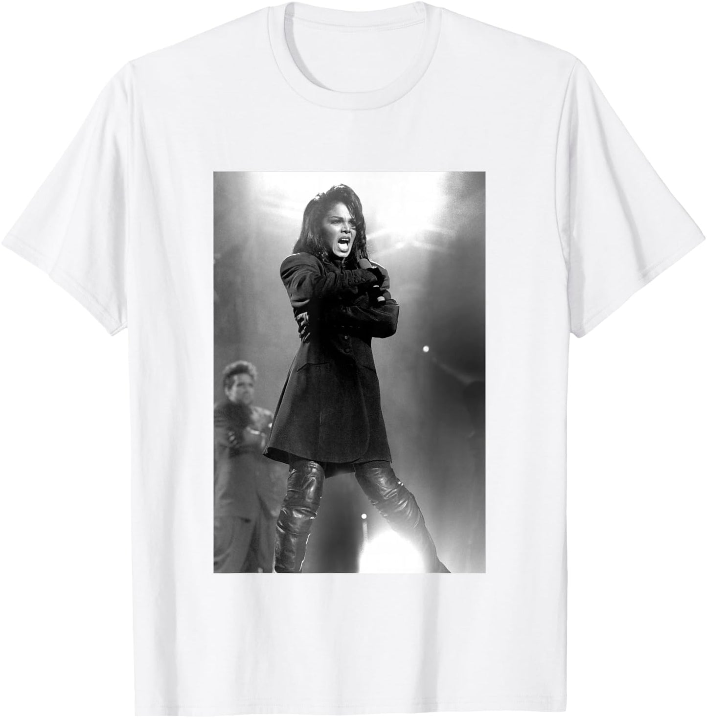 Janet Jackson Singing Live On Stage by Stephen Wright T-Shirt - T-Shirt | White