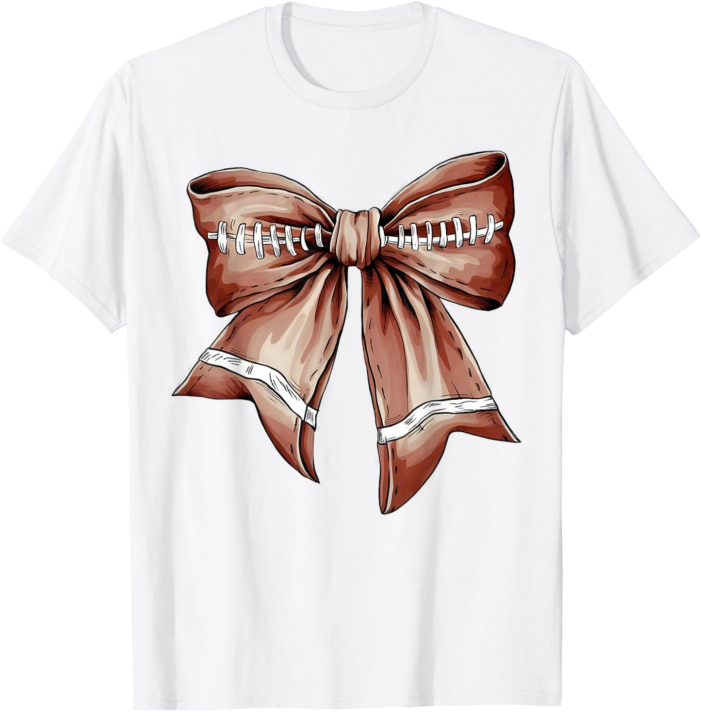 Coquette Football Gameday Thanksgiving Autumn T-Shirt - T-Shirt | White