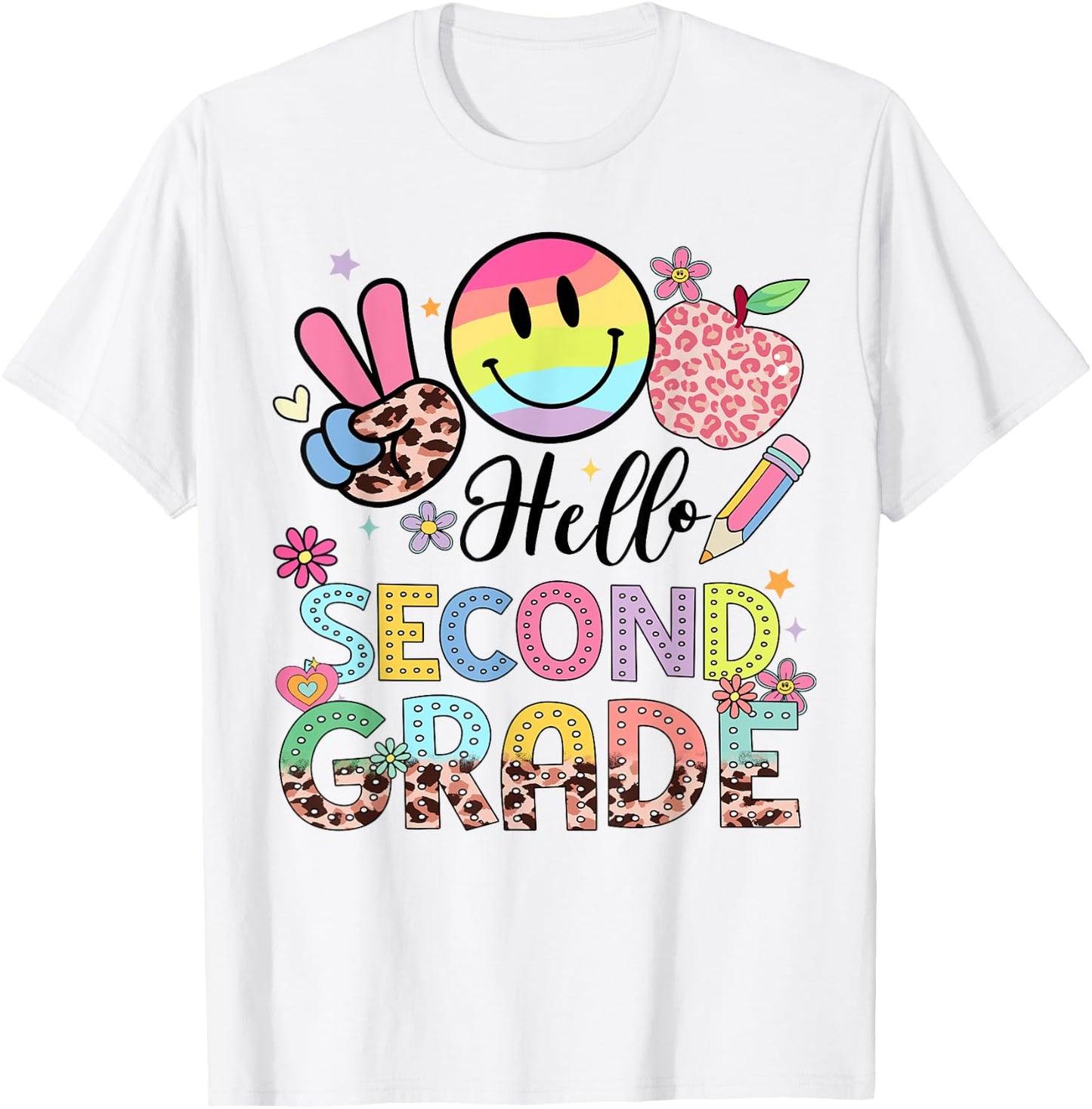 Hello 2nd grade Boy Girl Teacher Back To School 2nd grade T-Shirt - T-Shirt | White