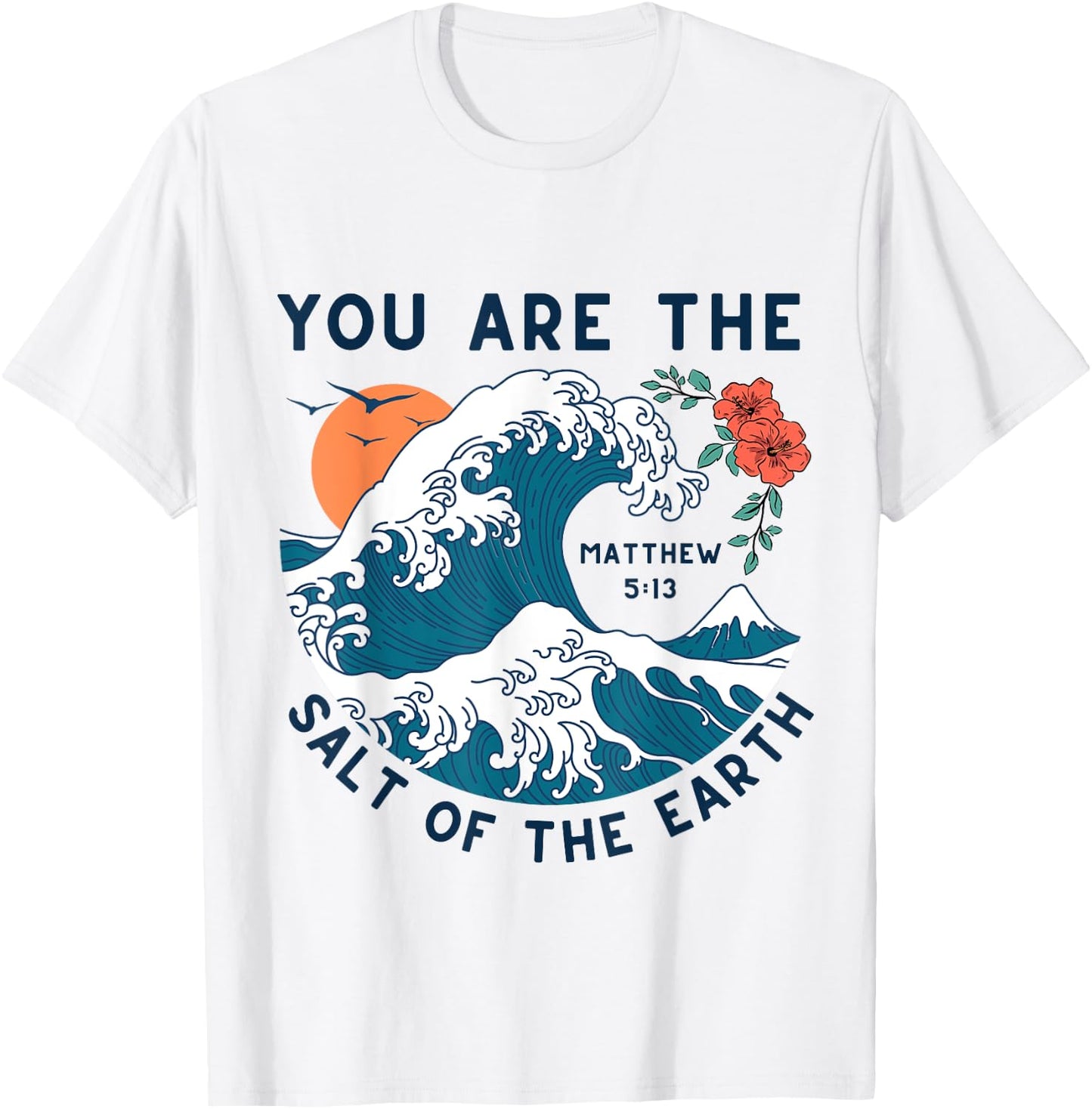 Salt of the Earth Inspirational Christian Bible Verse Retro T-Shirt - T-Shirt | White