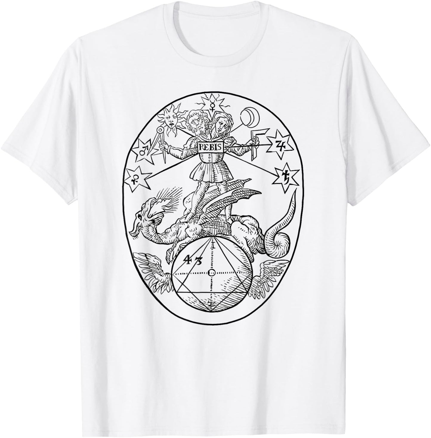 Azoth - Azotto - REBIS, Basil Valentine, Alchemy, Basil Valentine T-Shirt - T-Shirt | White