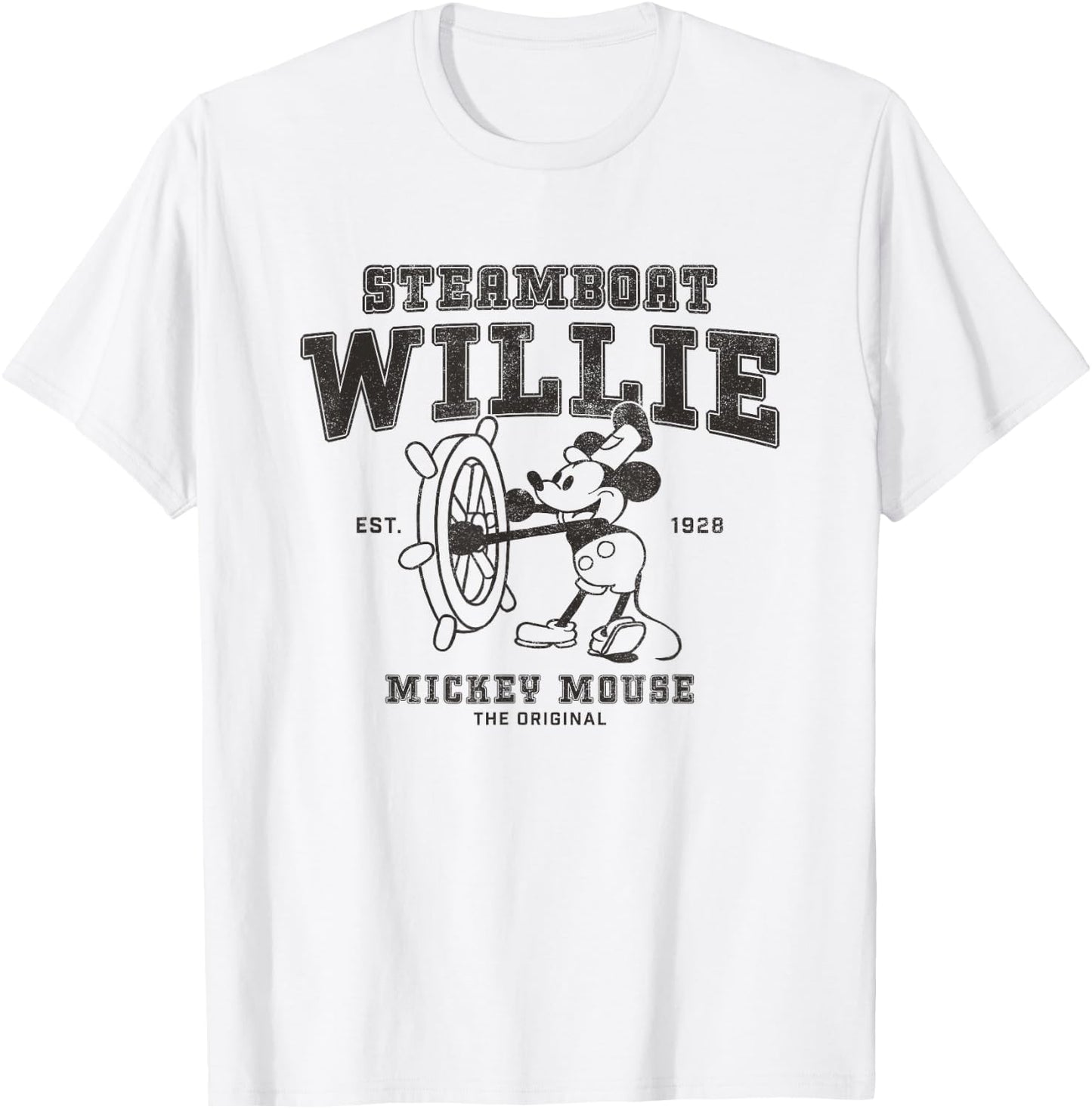 Disney Steamboat Willie Mickey Mouse The Original Poster T-Shirt - T-Shirt | White