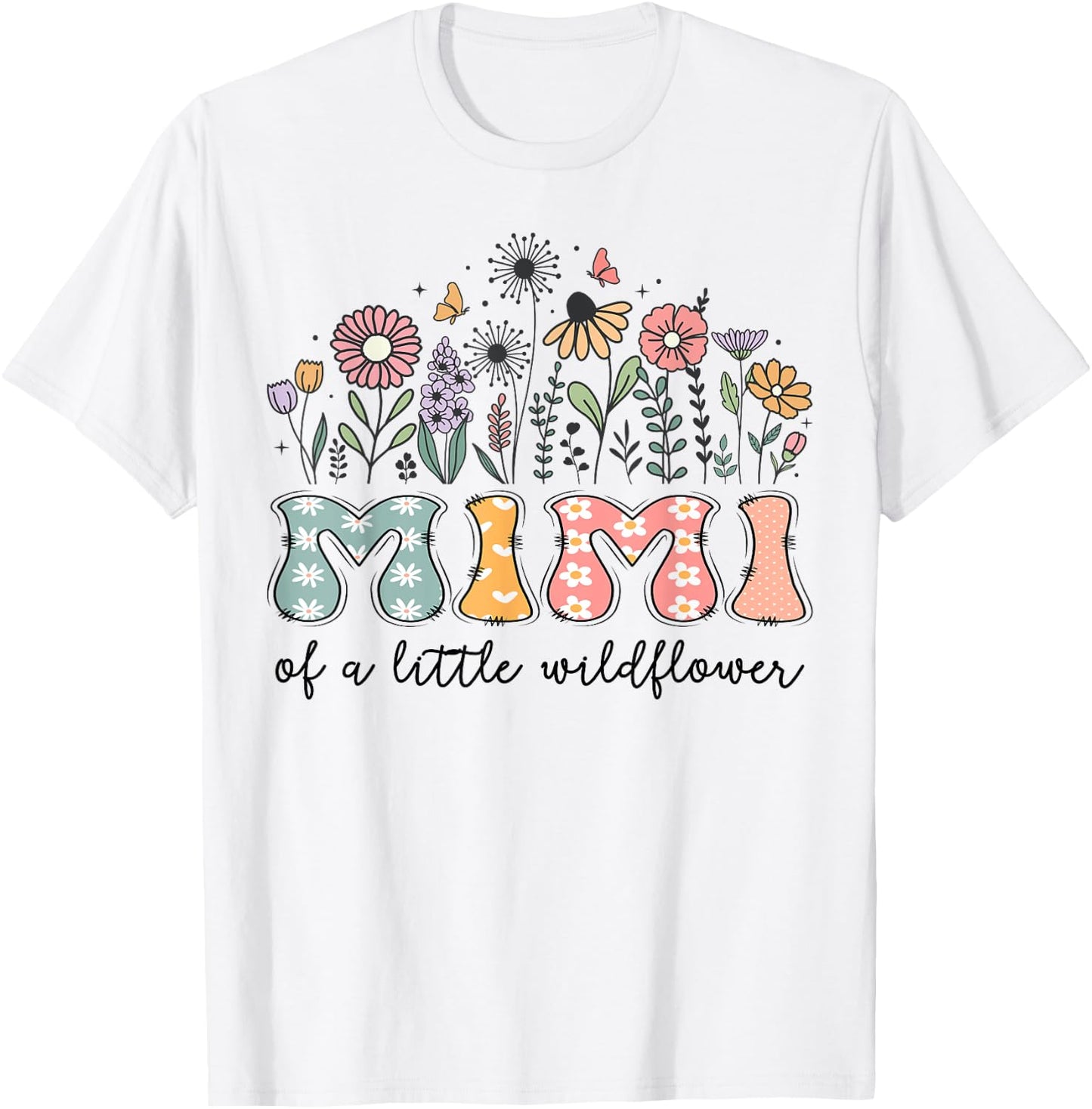 Mimi Of The Little Wildflower Baby Birthday Party T-Shirt - T-Shirt | White