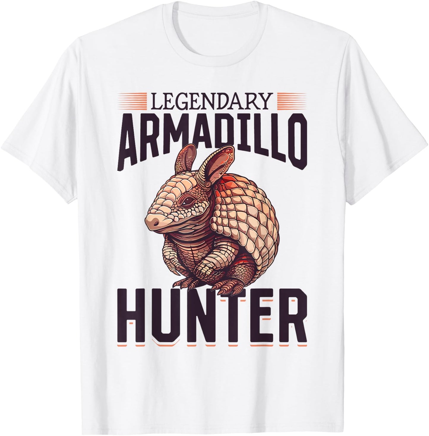 Funny Armadillo Animal Legendary Armadillo Hunter T-Shirt - T-Shirt | White
