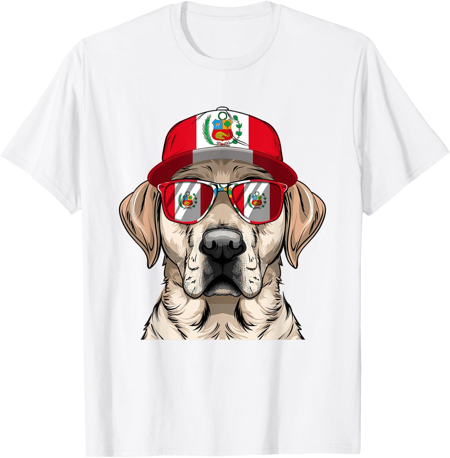 Peruvian Flag Dog Owner Souvenirs Products Dog Peru T-Shirt - T-Shirt | White