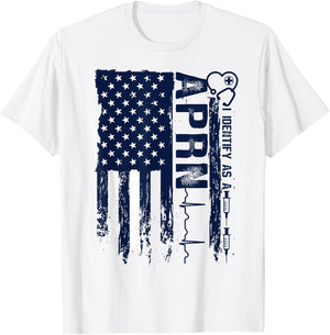 APRN Advanced Practice Registered Nurse Americans Patriotic T-Shirt - T-Shirt | White