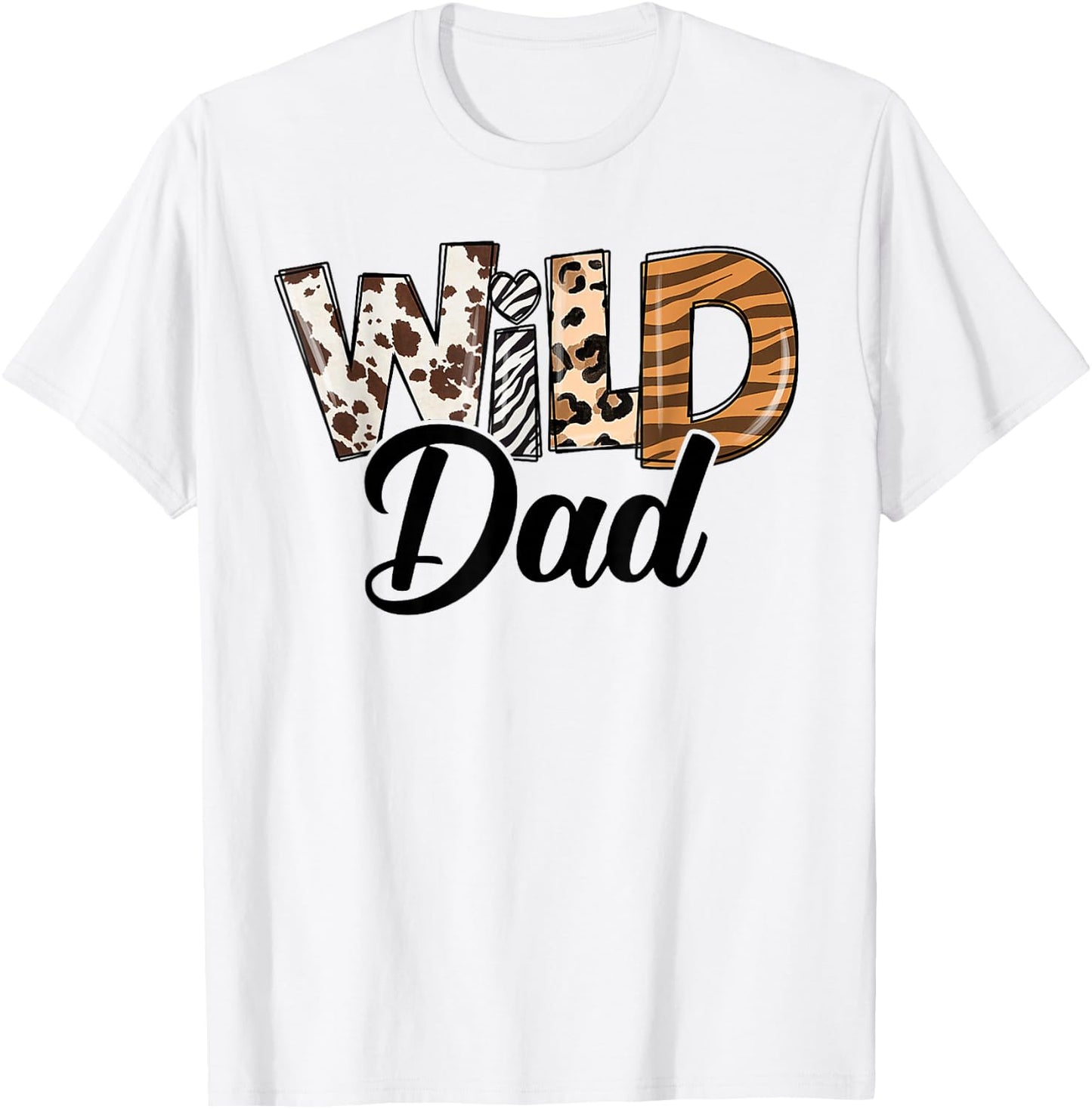 Wild Dad Birthday Family Daddy Safari Zoo Jungle Animals T-Shirt - T-Shirt | White