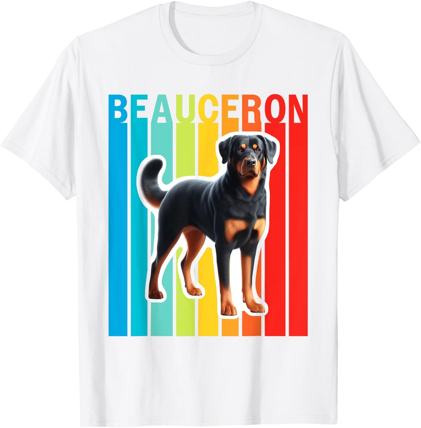 Colorful Beauceron T-Shirt - T-Shirt | White