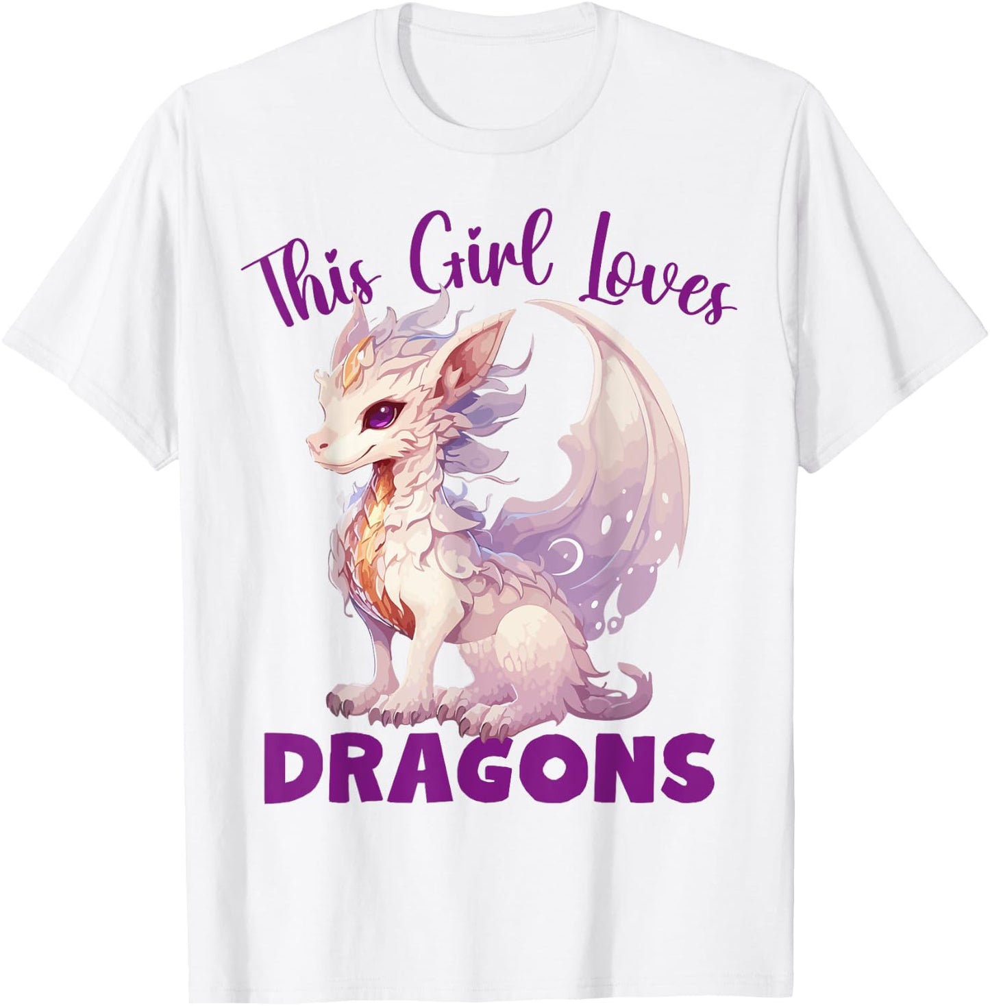 This Girl Loves Dragon for Dragon Loving Girls T-Shirt - T-Shirt | White