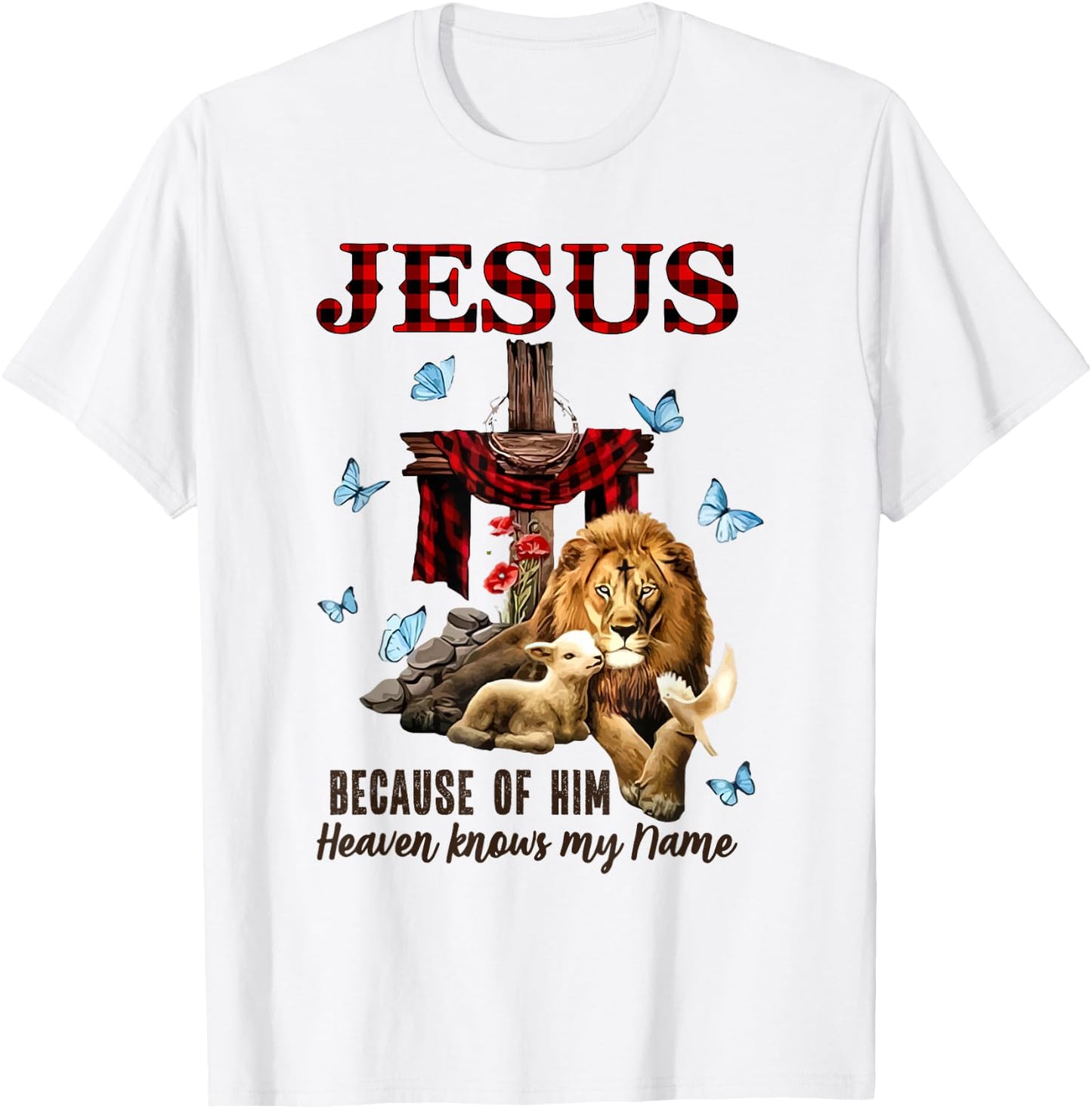 FAITH Jesus Lion Lamb Heaven Know My Name T-Shirt - T-Shirt | White