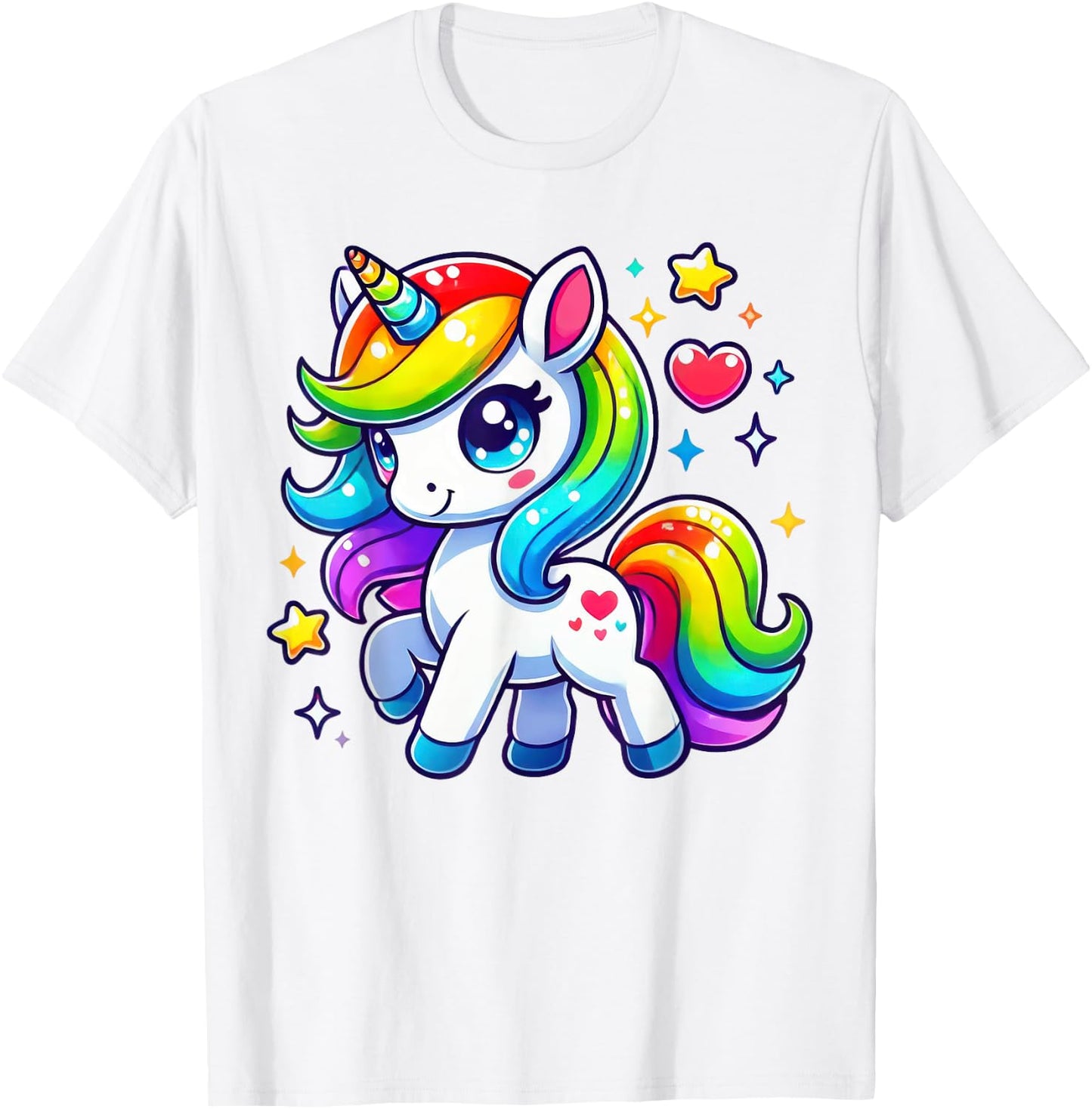 Unicorn For Girls Cute Magical Unicorn T-Shirt - T-Shirt | White
