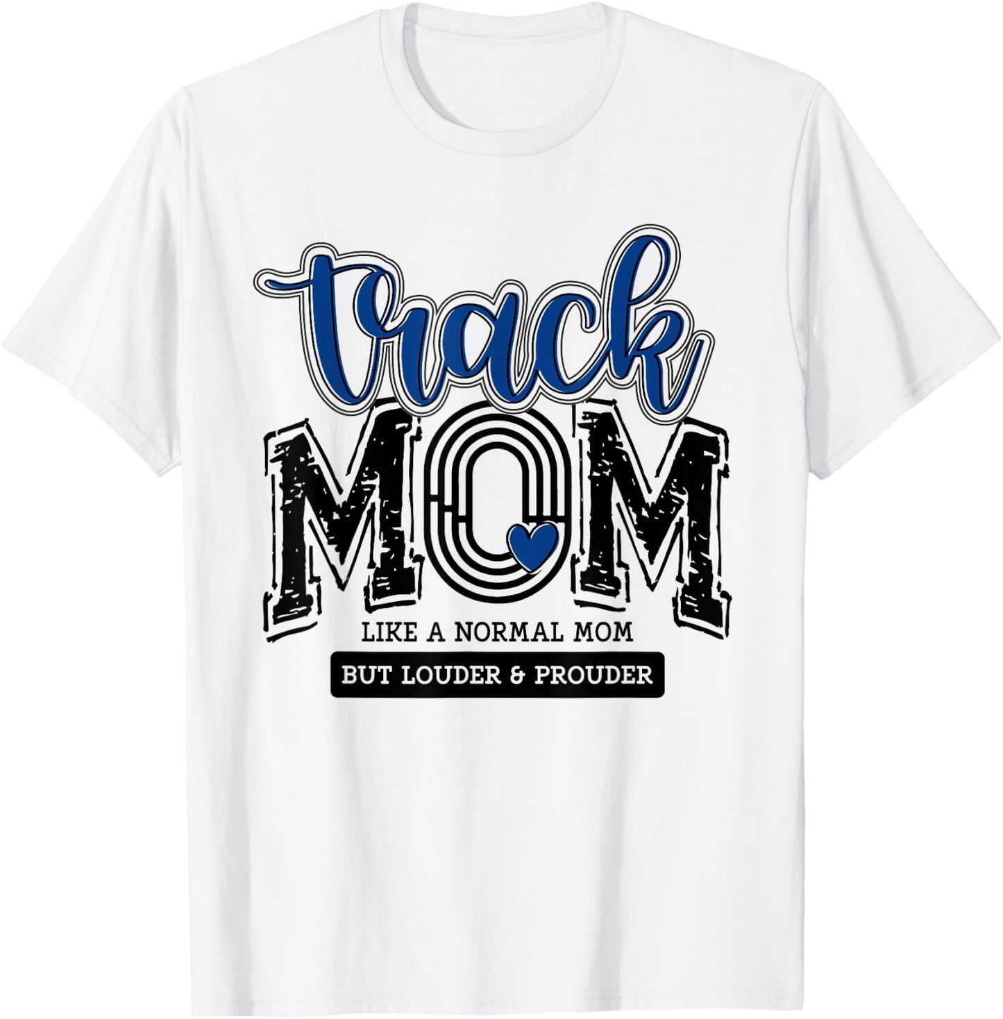 Track Mom Blue Track And Field Mama Runner Running Team T-Shirt - T-Shirt | White