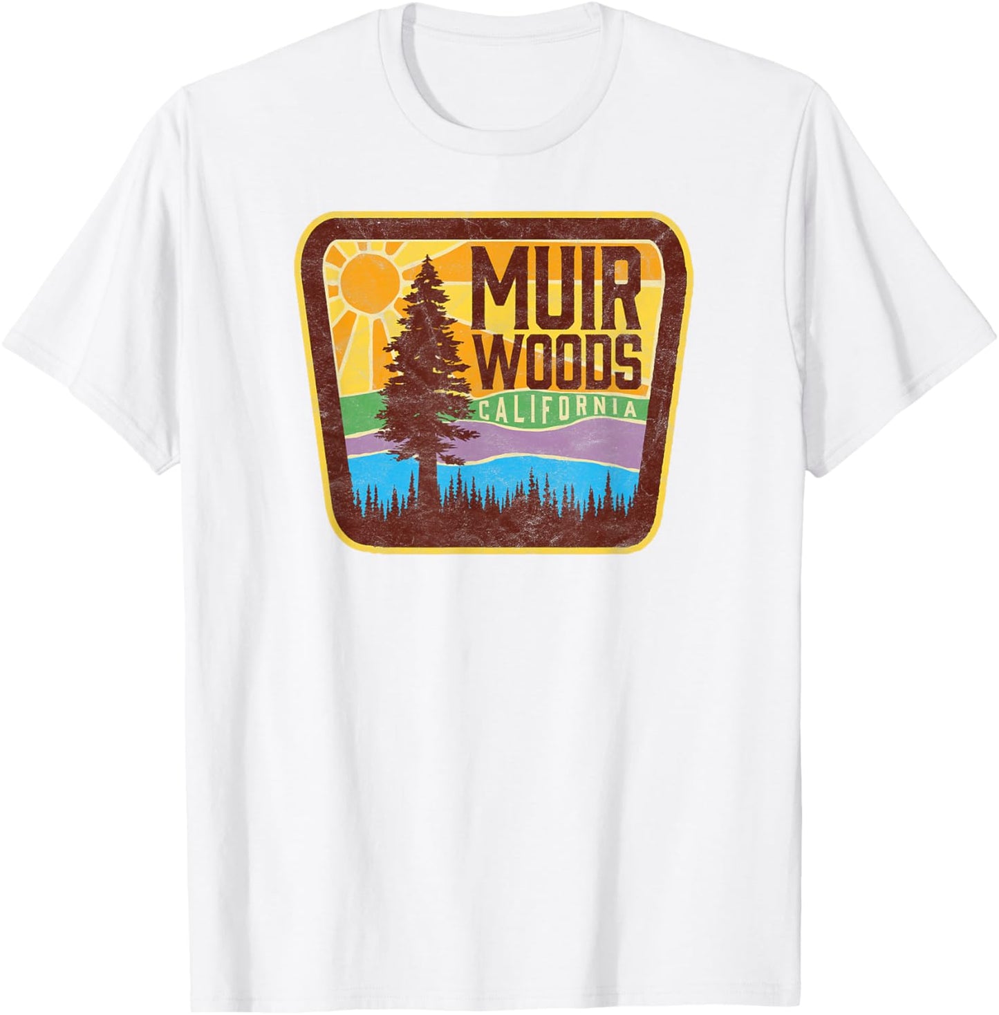 Retro Muir Woods Monument Vintage Sign Shirt T-Shirt - T-Shirt | White