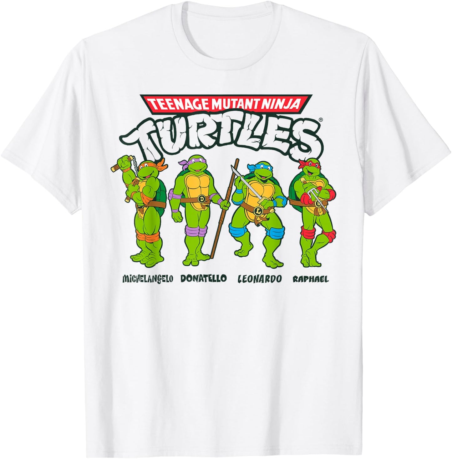 Teenage Mutant Ninja Turtles Character Group T-Shirt - T-Shirt | White
