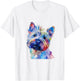 Cairn Terrier Dog Colorful Watercolor Dog Men Women Kids T-Shirt - T-Shirt | White