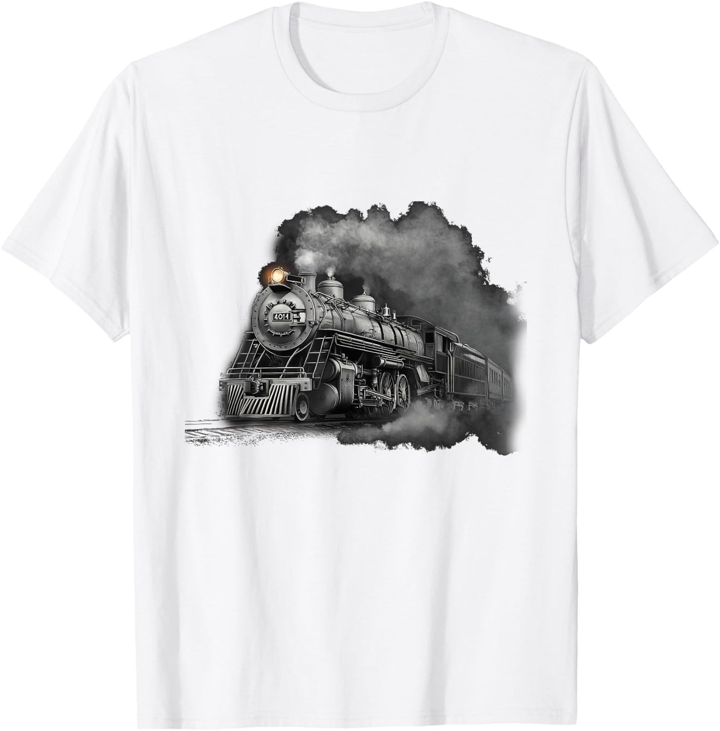 Steam Locomotive Train Engine Railroad Big-Boy Train 4014 T-Shirt - T-Shirt | White