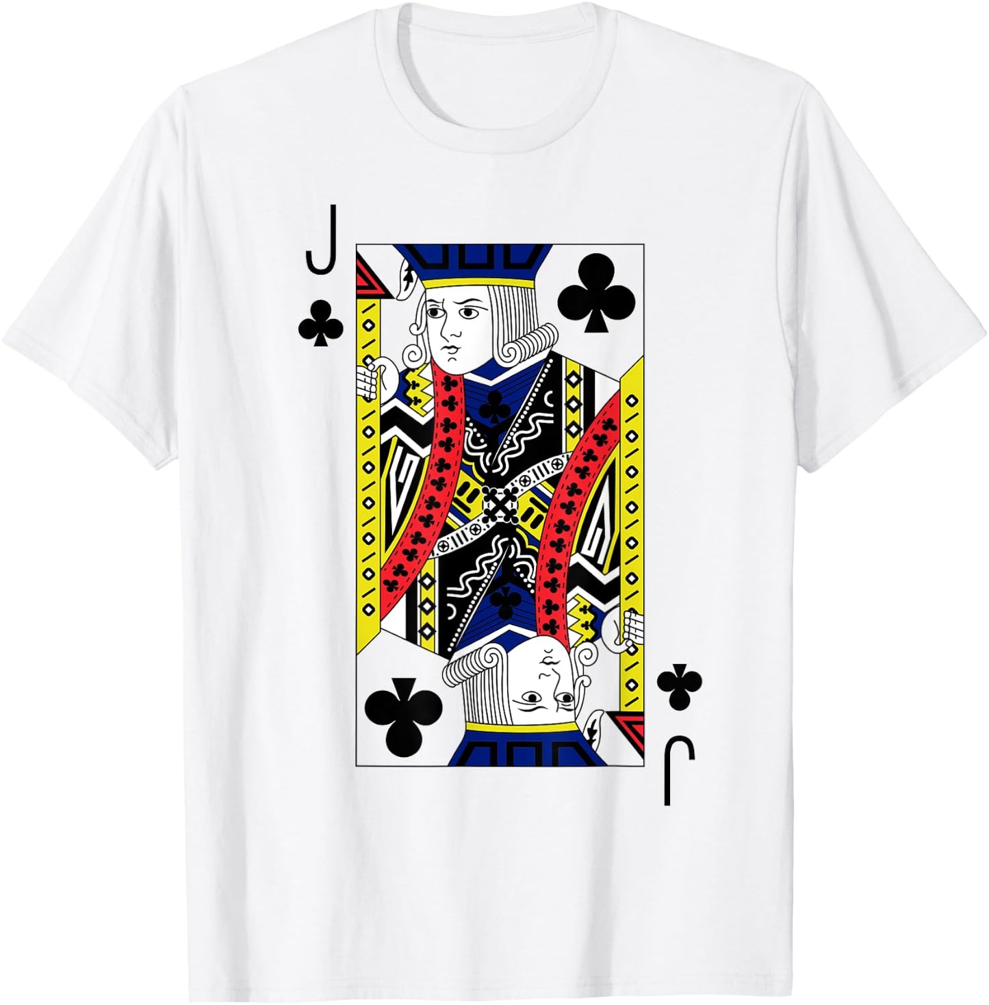 Jack of Clubs Playing Cards Halloween Party Costume Vintage T-Shirt - T-Shirt | White