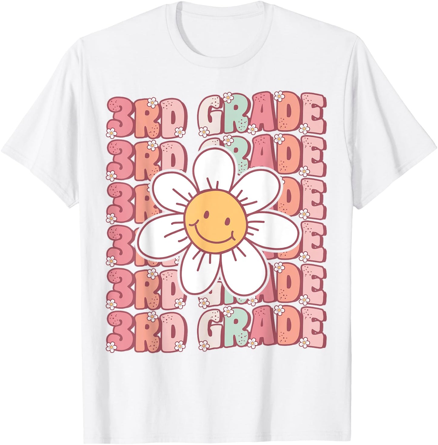 70s Groovy 3rd Grade Back To School First Day of Third Grade T-Shirt - T-Shirt | White