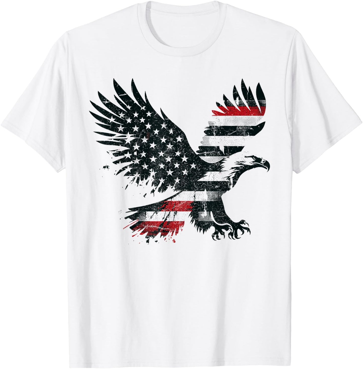 Bald Eagle Mullet Merica American Flag Patriotic 4th Of July Men T-Shirt - T-Shirt | White