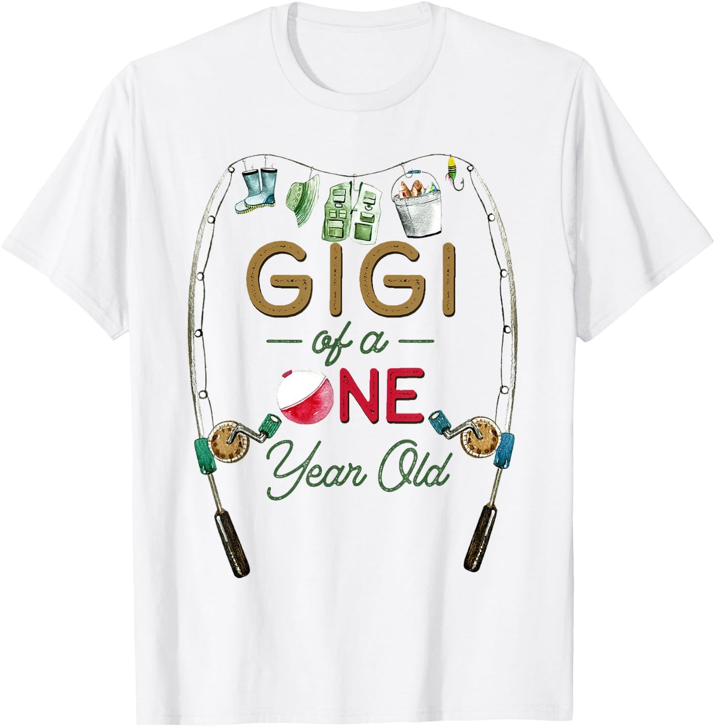 Gigi of The Big One Fishing Boy 1rst Birthday Ofishally T-Shirt - T-Shirt | White