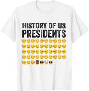 History of U.S presidents 47th Cool Trump -Adults Grey Small Classic Fit Short Sleeve Political Humor T-Shirt - T-Shirt | White