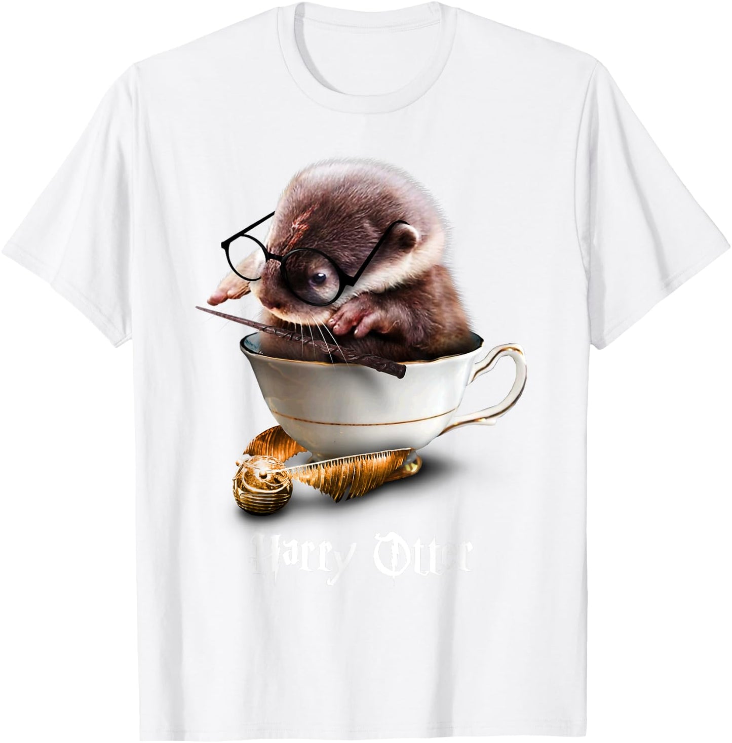Cute Baby Otter Shirt - Harry Otter for Otter lover T-Shirt - T-Shirt | White