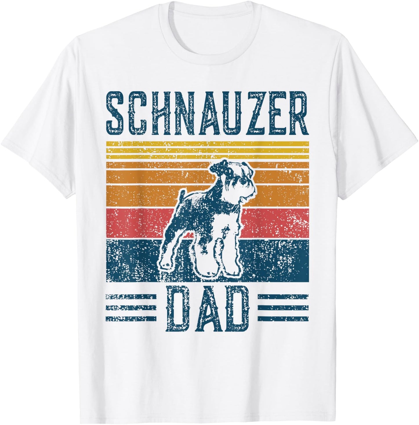 Dog | Schnauzer Pinscher Papa - Vintage Schnauzer Papa Women Girls Kids T-Shirt - T-Shirt | White