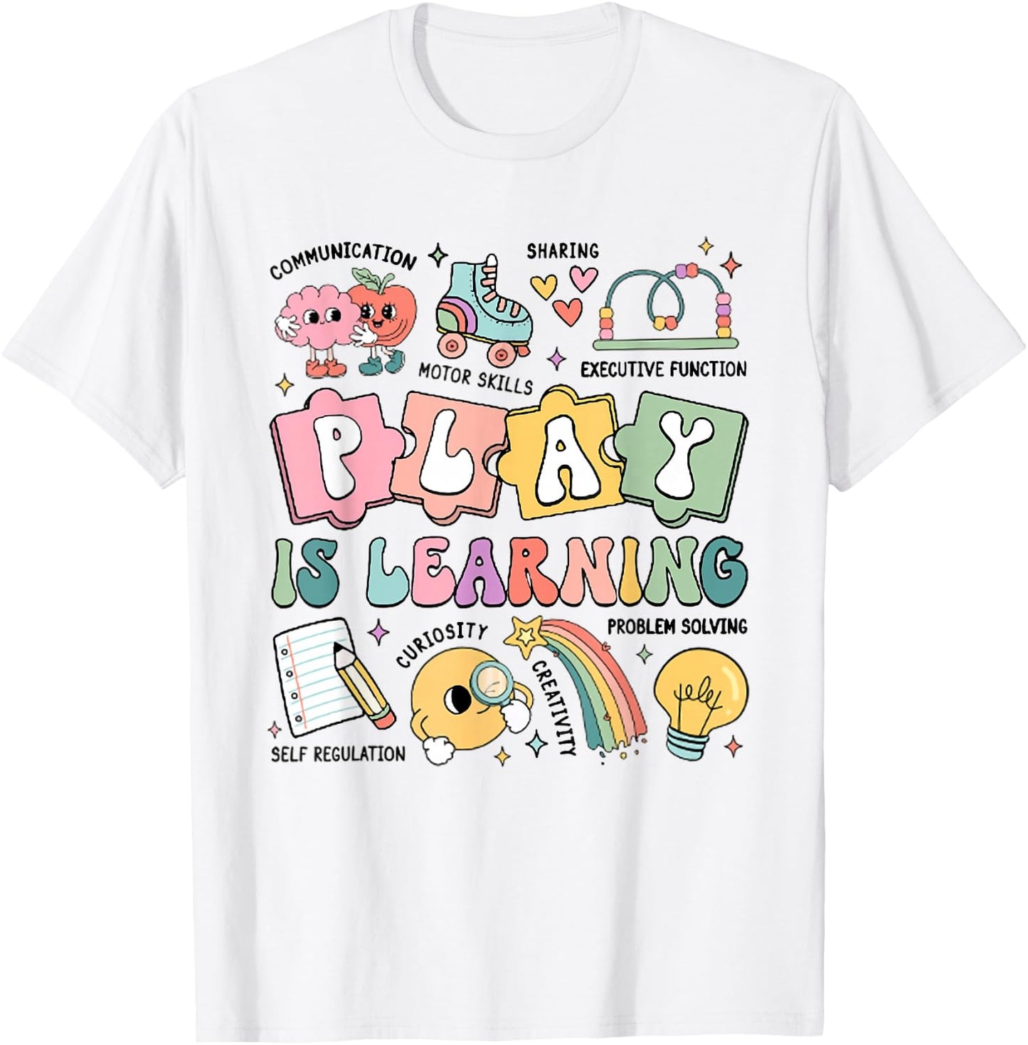Retro Play Is Learning Kindergarten Teacher Team Women T-Shirt - T-Shirt | White